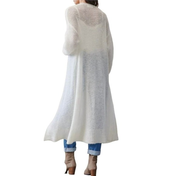 Bella Dahl Medium Long Cardigan In Winter White NWT MSRP $238 - Picture 4 of 8